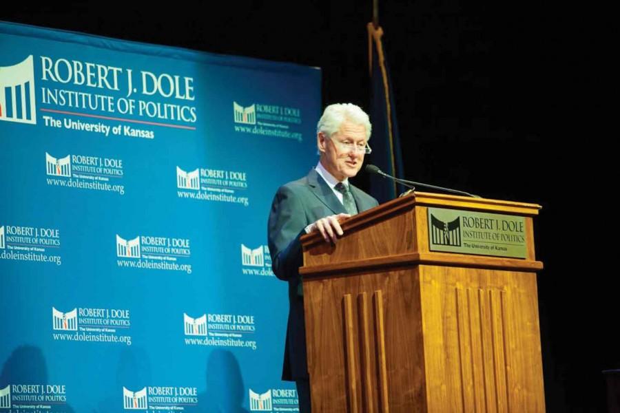 Former+president+Bill+Clinton+gave+an+acceptance+speech+on+Nov.+23+for+the+Dole+Leadership+Prize.+Photo+courtesy+of+Sam+Goodwin
