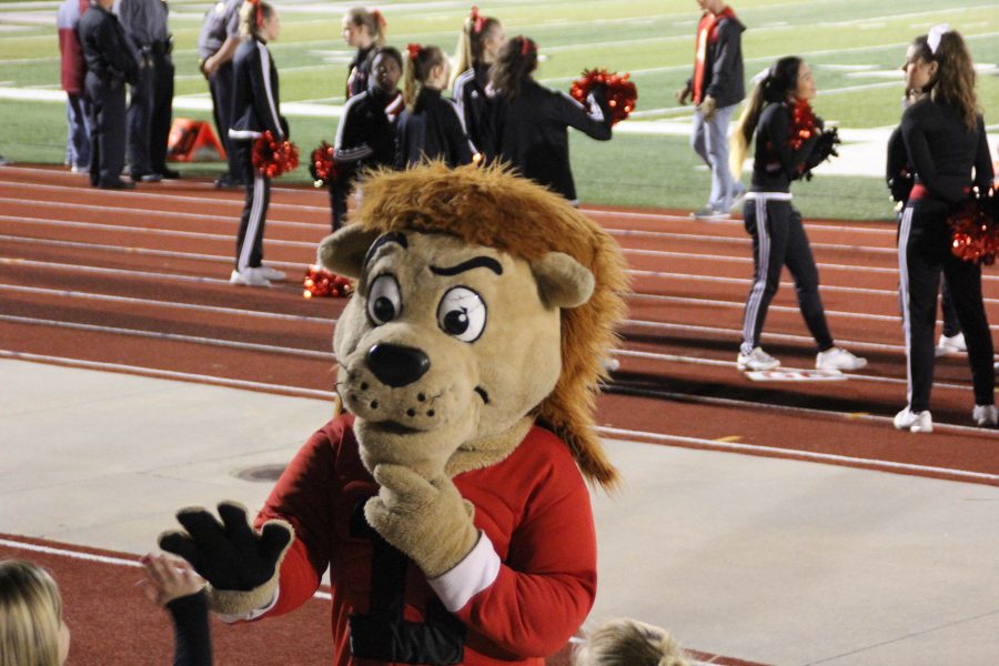 Chesty speaks to fans at the football game against Free State on Oct. 21. Be sure to get your tickets in advance for the basketball game against Free State this Friday.