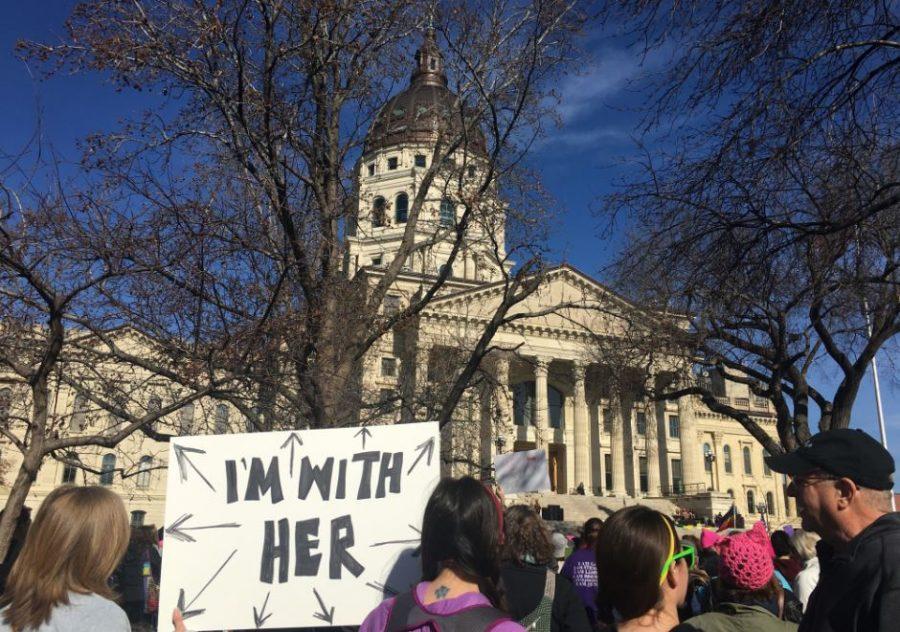 VIDEO : Students and staff attend Womens March in Topeka