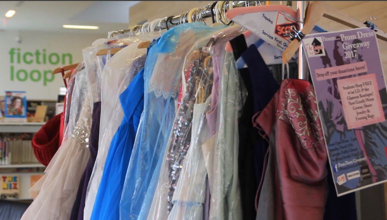 Public library hosts prom dress giveaway