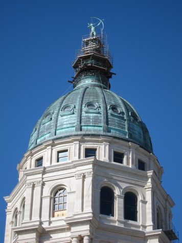 The Kansas capitol dome on February 26, 2012.