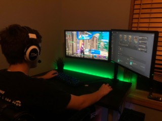 Nathan Stoddard plays Fortnite. Stoddard and Andrew Severn are currently ranked the number one duo team in the state of Kansas.