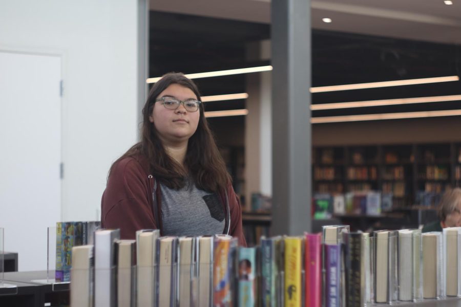 Amid books, senior Rosie Holbert made her mark at  LHS creating a collection of written works. She encourages a non-critical writing process. I think its important for people to know that is is OK fo people to write poorly, self indulging stuff, just as long as youre writing, Holbert said.