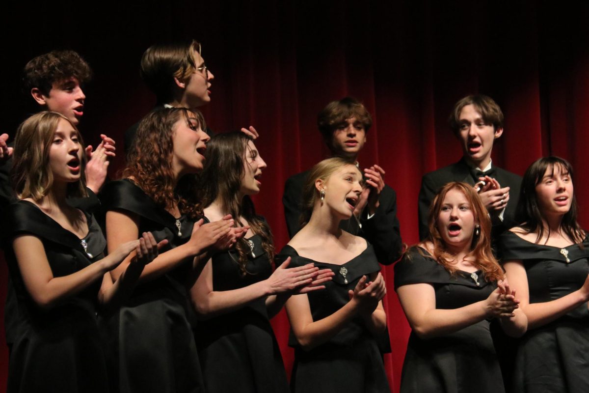 Choir students perform at a choir concert a few weeks before the Gala. 