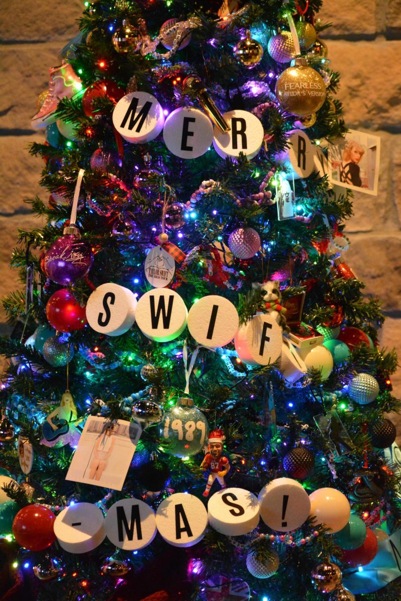 A tree at the festival was decorated with a Taylor Swift reference. 