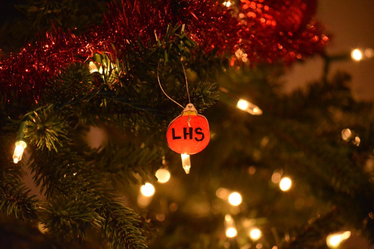 The LHS tree was decorated by multiple classes, who made ornaments. 