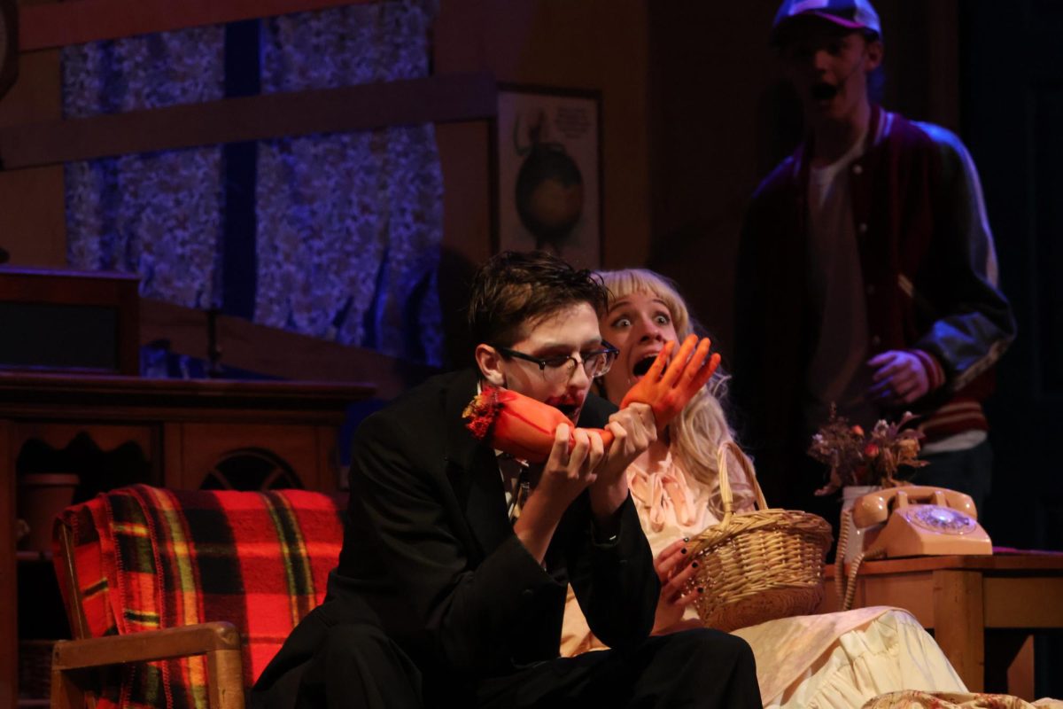 Senior Gabriel Spray performs in the play “Night of The Living Dead” on Oct. 25.